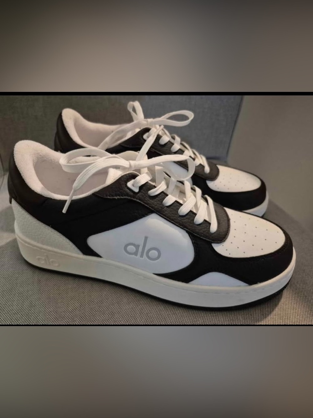 ALO Yoga Black and White Low-Top Sneakers